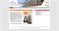 Desktop Screenshot of journeerecherche.dauphine.fr