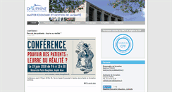 Desktop Screenshot of master-sante.dauphine.fr