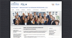 Desktop Screenshot of masterdroitpatrimoine.dauphine.fr