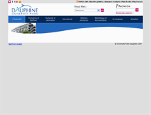 Tablet Screenshot of moteurrecherche.dauphine.fr