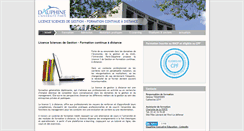 Desktop Screenshot of licence-gestion.dauphine.fr