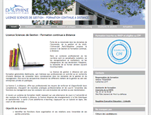 Tablet Screenshot of licence-gestion.dauphine.fr
