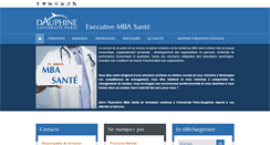 Desktop Screenshot of mba-sante.dauphine.fr