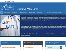 Tablet Screenshot of mba-sante.dauphine.fr